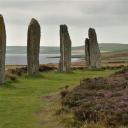Vier van de stenen van de cirkel van Brodgar