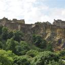 Blik op het kasteel van Edinburgh
