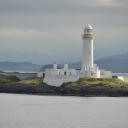 De vuurtoren op Eilean Musdile, vlak voor aankomst in Craignure op Mull